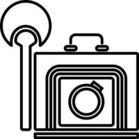 Clásico foto cámara icono vector ilustración