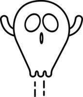 frightening ghost icon vector illustration