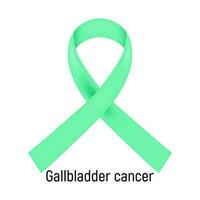 Cancer Ribbon. Gallbladder cancer. Vector illustration.