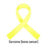 Cancer Ribbon. Sarcoma bone cancer. Vector illustration.