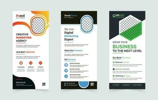 Corporate business event rack card or dl flyer design template vector