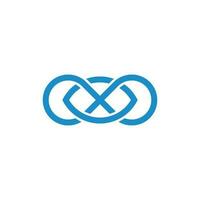 Infinity loop eye line simplicity modern logo vector