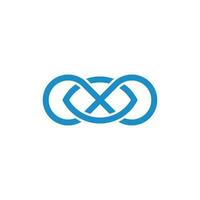 Infinity loop eye line simplicity modern logo vector