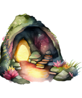 Cave Watercolor Clipart png