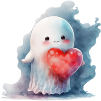 enamorado fantasma acuarela ai generativo png