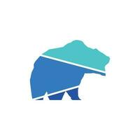 Bear animal modern creative logo vector