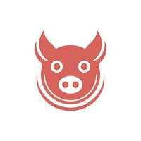 Pig head modern simple logo vector