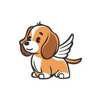 little dog wing vector