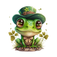Cute Frog St Patricks Day png