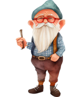 Cute Grandfather Watercolor png