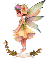 Little Fairy Watercolor Clipart png