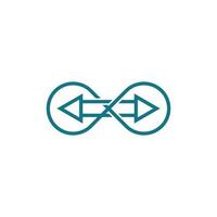 Infinity loop arrow line modern logo design vector