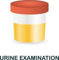 Urine Examination icon. 3d illustration from health check collection. Creative Urine Examination 3d icon for web design, templates, infographics and more vector