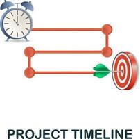 Project Timeline icon. 3d illustration from project development collection. Creative Project Timeline 3d icon for web design, templates, infographics and more vector