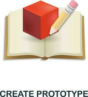 Create Prototype icon. 3d illustration from web development collection. Creative Create Prototype 3d icon for web design, templates, infographics and more vector