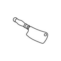 Cheese knife line simple design vector