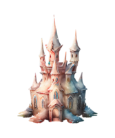 Fairy Castle Watercolor Clipart png