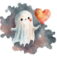 San Valentino fantasma acquerello ai generativo png