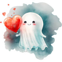 San Valentino fantasma acquerello ai generativo png