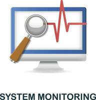 System Monitoring icon. 3d illustration from data science collection. Creative System Monitoring 3d icon for web design, templates, infographics and more vector