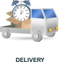 Delivery icon. 3d illustration from e-commerce collection. Creative Delivery 3d icon for web design, templates, infographics and more vector