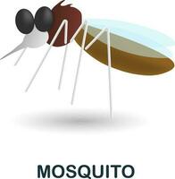 mosquito icono. 3d ilustración desde al aire libre recreación recopilación. creativo mosquito 3d icono para web diseño, plantillas, infografia y más vector