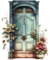 fleur des portes aquarelle clipart ai génératif png