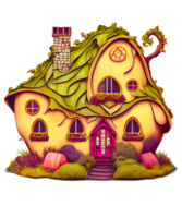 Fairy House Watercolor Clipart png