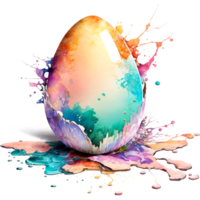 kyckling ägg vattenfärg ClipArt ai generativ png