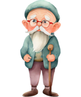 Cute Grandfather Watercolor png