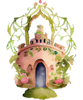 Fairy Palace Watercolor Clipart png