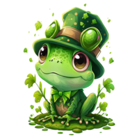 Cute Frog St Patricks Day png