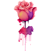 vistoso rosas acuarela clipart ai generativo png