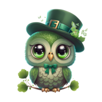 Cute Owl St Patricks Day png