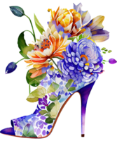 fleur haute talons aquarelle ai génératif png