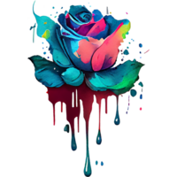 vistoso rosas acuarela clipart ai generativo png