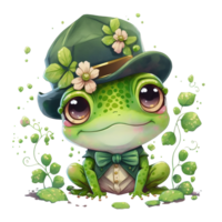Cute Frog St Patricks Day png