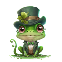 Cute Frog St Patricks Day png