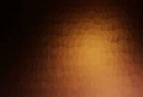 Dark Orange vector polygon abstract backdrop.