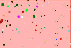 Light Multicolor, Rainbow vector texture in poly style with circles, cubes.