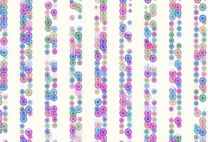 Light Multicolor, Rainbow vector layout with bright snowflakes.