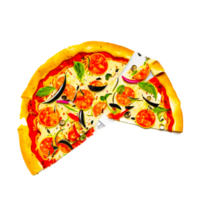 ai generatief pizza plak illustratie png