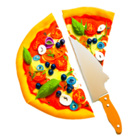 ai generativ pizza skiva illustration png