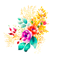 AI generative wildflowers png transparent