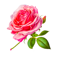 ai generativo rosa flor ilustração png