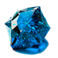 ai generativ Blau Diamant auf transparent Hintergrund png