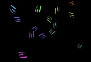 Dark multicolor, rainbow vector template with repeated sticks.