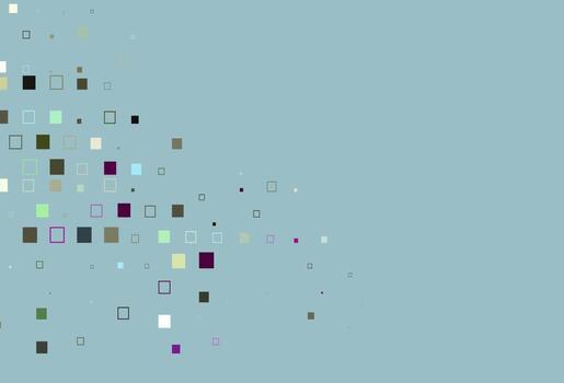 diseño de vector de arco iris multicolor claro con rectángulos, cuadrados.