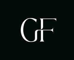 GF logo design template illustration vector
