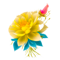 ai génératif Jaune lotus png transparent